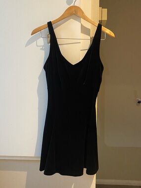 Victoria’s Secret vintage classic Black Velvet Mini Dress,fit & flare, size Xs